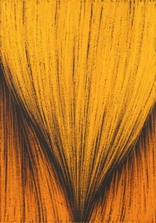 Fans of fine strokes opening from one point. afactum