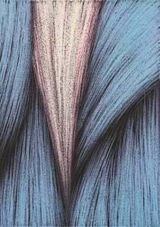 Fans of fine strokes opening from one point. afactum