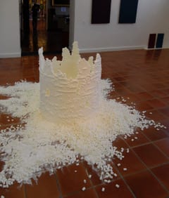 Installation: a tower of lump sugar. afactum